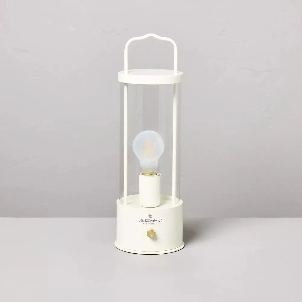 Portable LED Tabletop Lantern Cream Lamp - Hearth & Hand Magnolia, Target